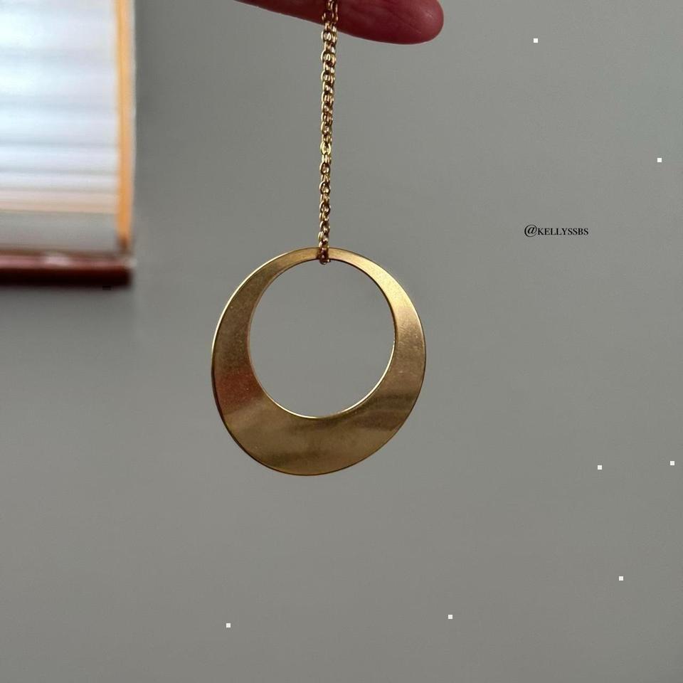 Big Circle Pendant Necklace Handmade E619 5