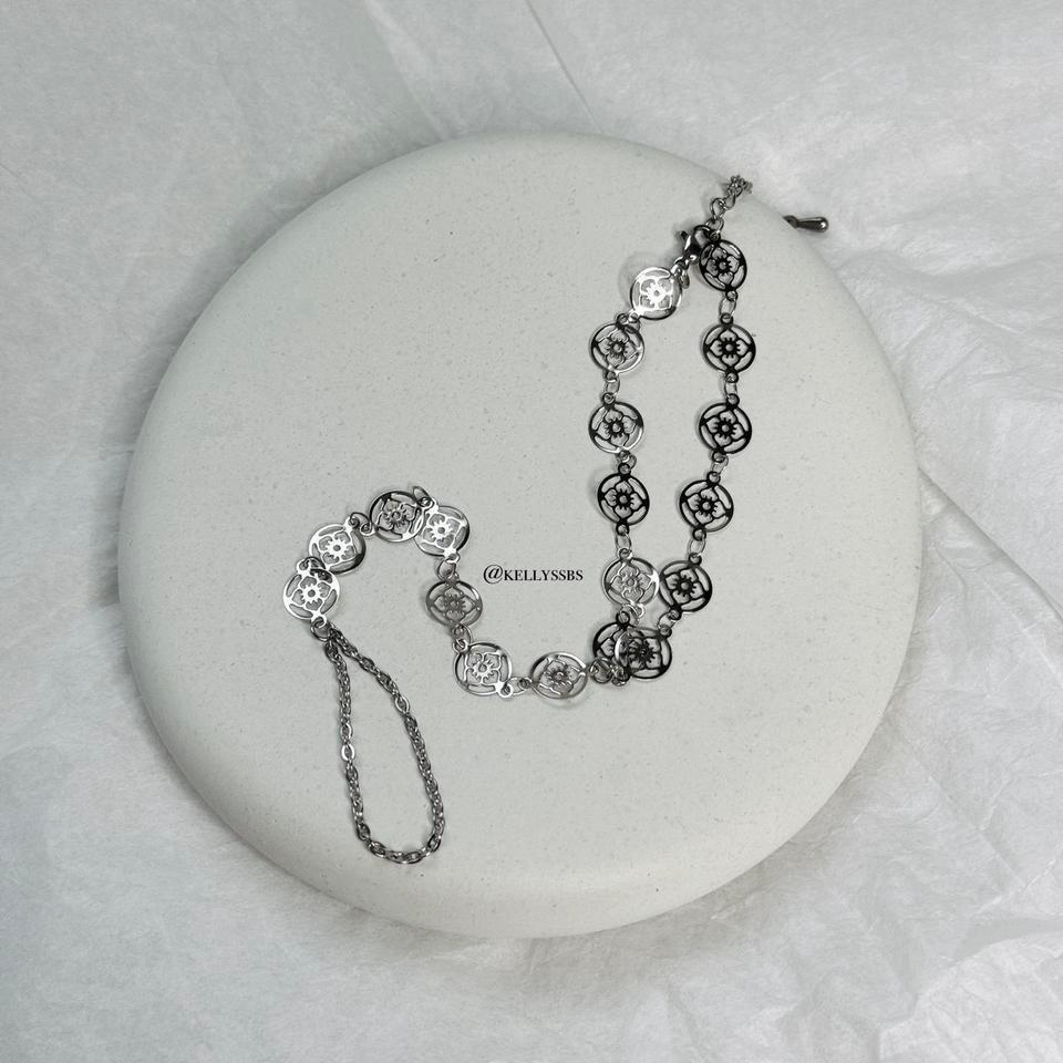 Flower Coin Hand Chain Handmade 4978 2