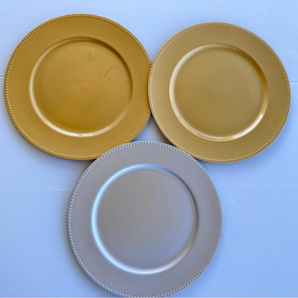 Gold Champagne Charger Plates 6c6f