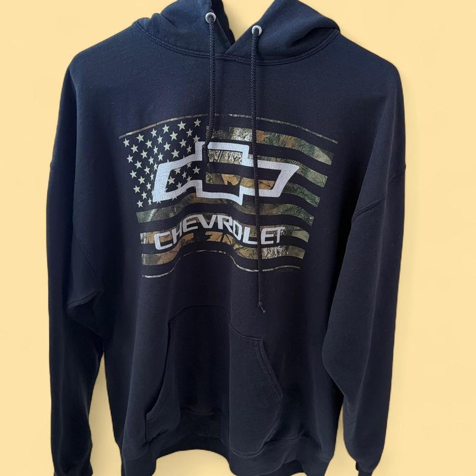 Chevrolet Black Hoodie With Camo 8f06