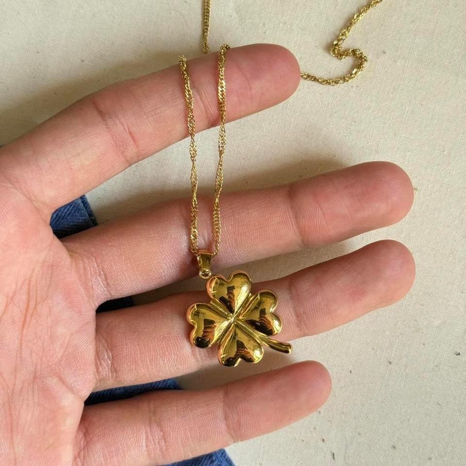Y2k Four Leaf Clover Pendant 4c9e