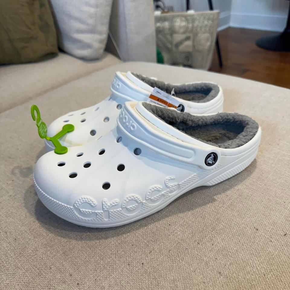 Crocs Classic Lined Clogs Whitegrey 2219