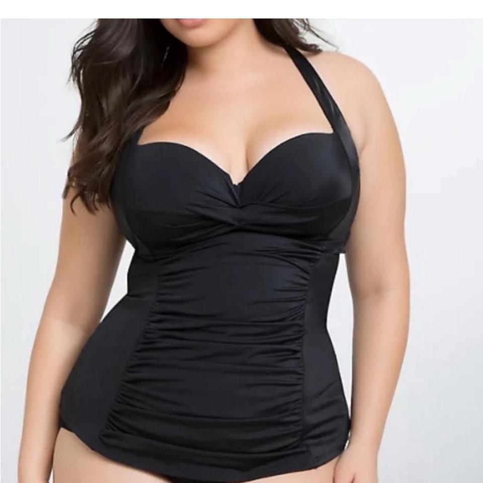 Torrid Black Adjustable Neck Swimsuit Fc5a