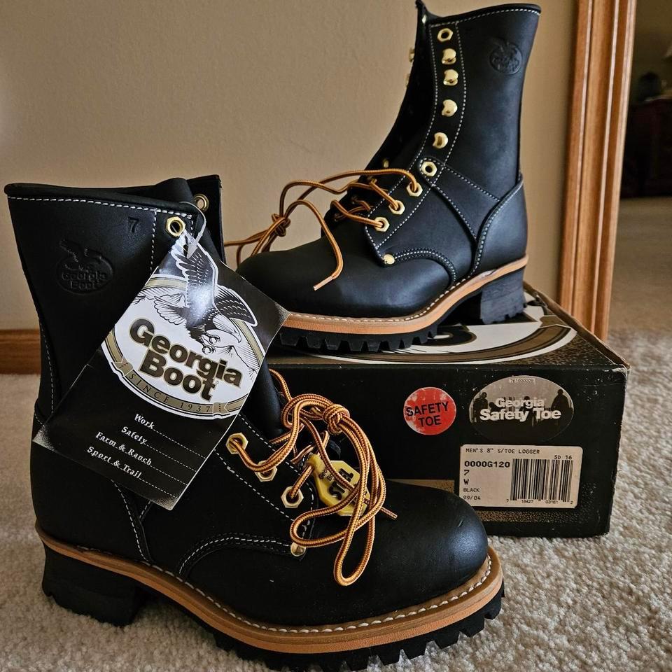 Black Georgia Boot Steel Toe F5b8