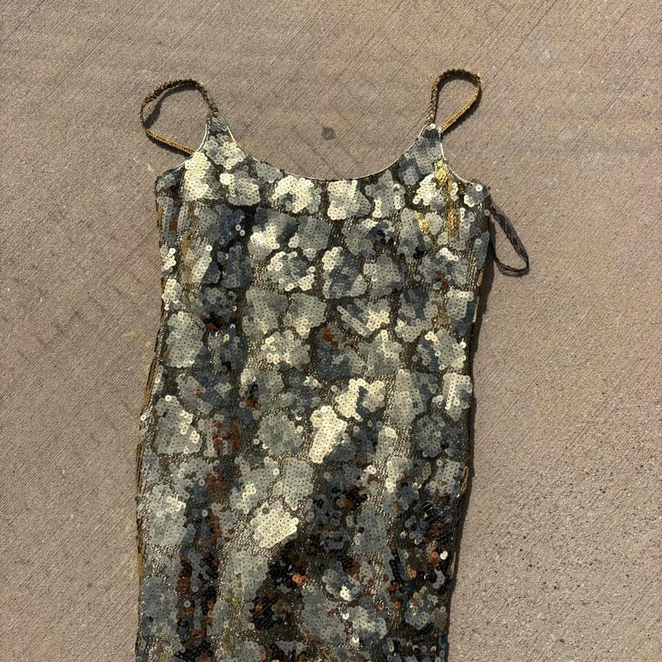 Alex Evenings Gold Sequin Mini F6db 2