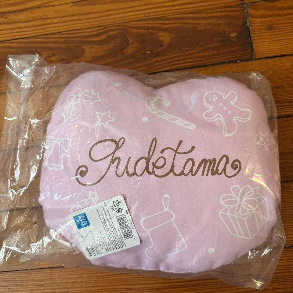 Pink Purple Gudetama Christmasholiday Heart Pillow 03d1 2