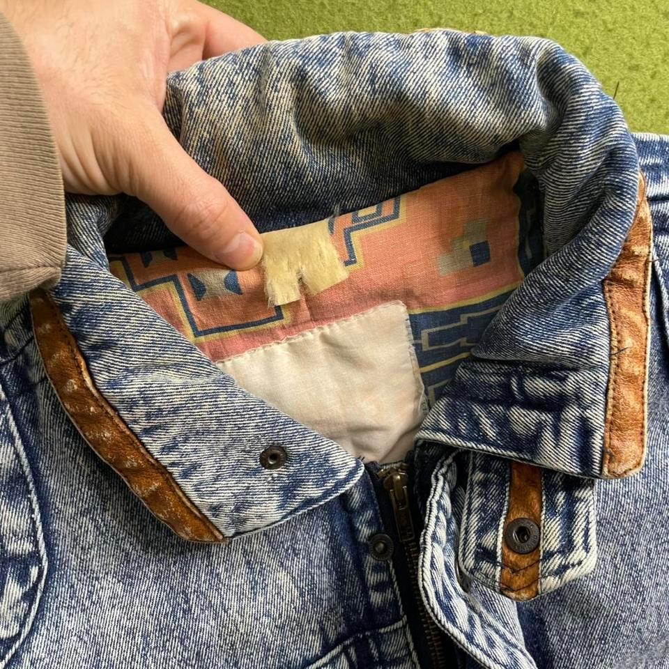 1980s Denim Bomber Jacket With 8