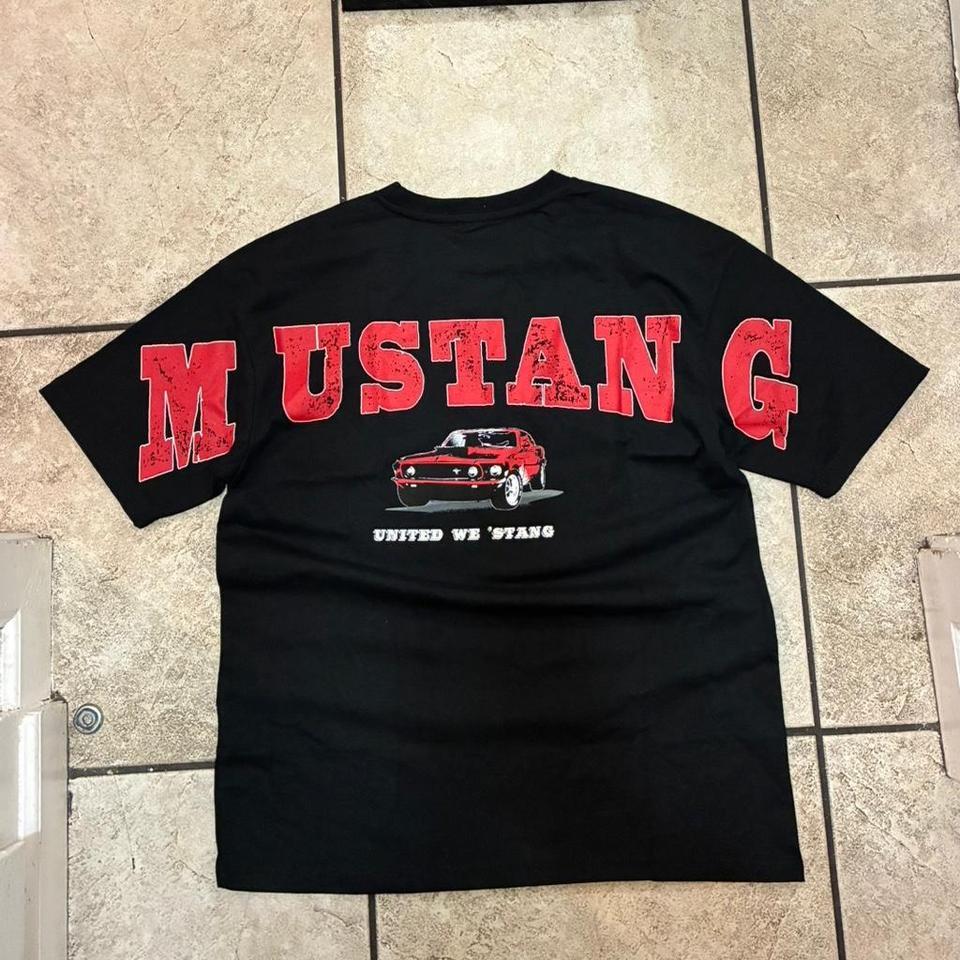 Mustang Black Cotton T Shirt Mustang A3db
