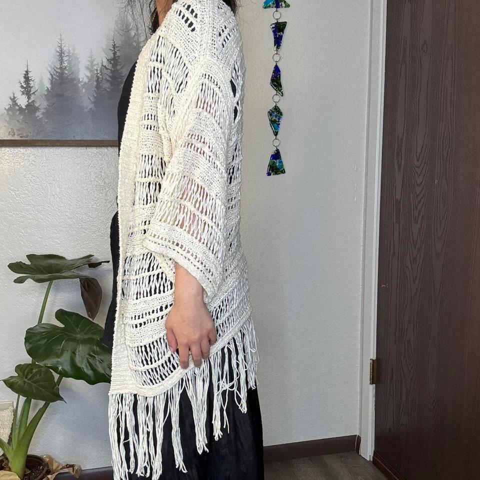 Breathable Lightweight Whitecream Toned Cardigan Edc7 3