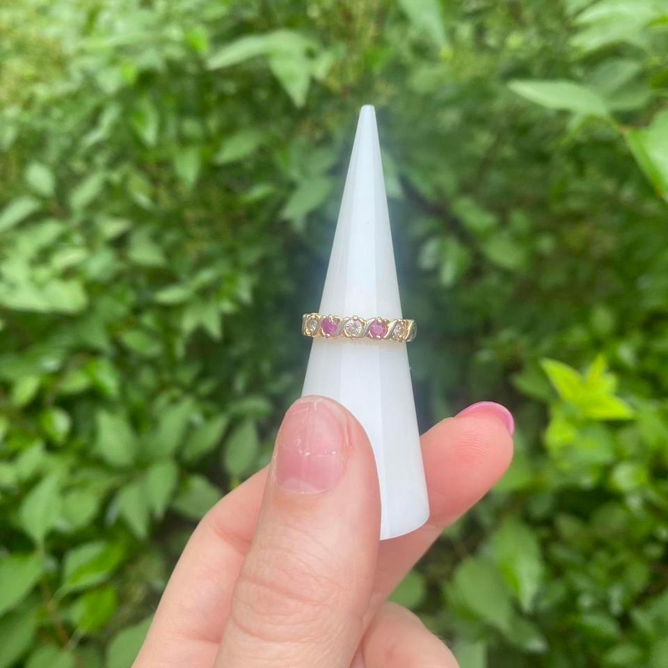 Ruby Diamond Ring Stacking Ring