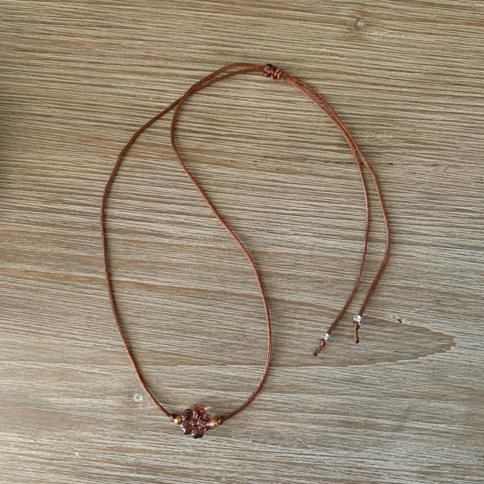 Glass Flower Choker Necklace With 2948 4