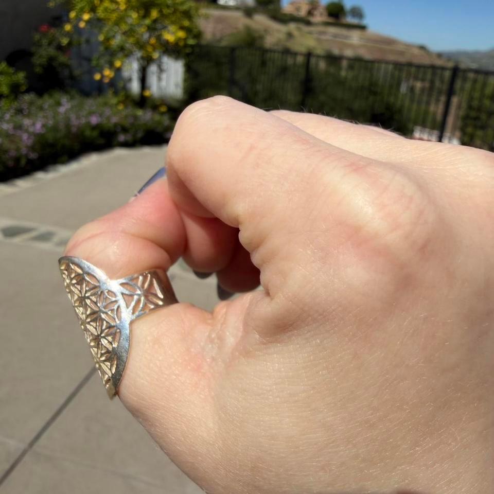 Silver Flower Of Life Ring 0433 4