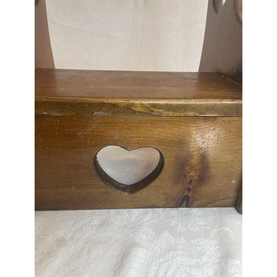 Vintage Wooden Handmade Step Stool 0952 2