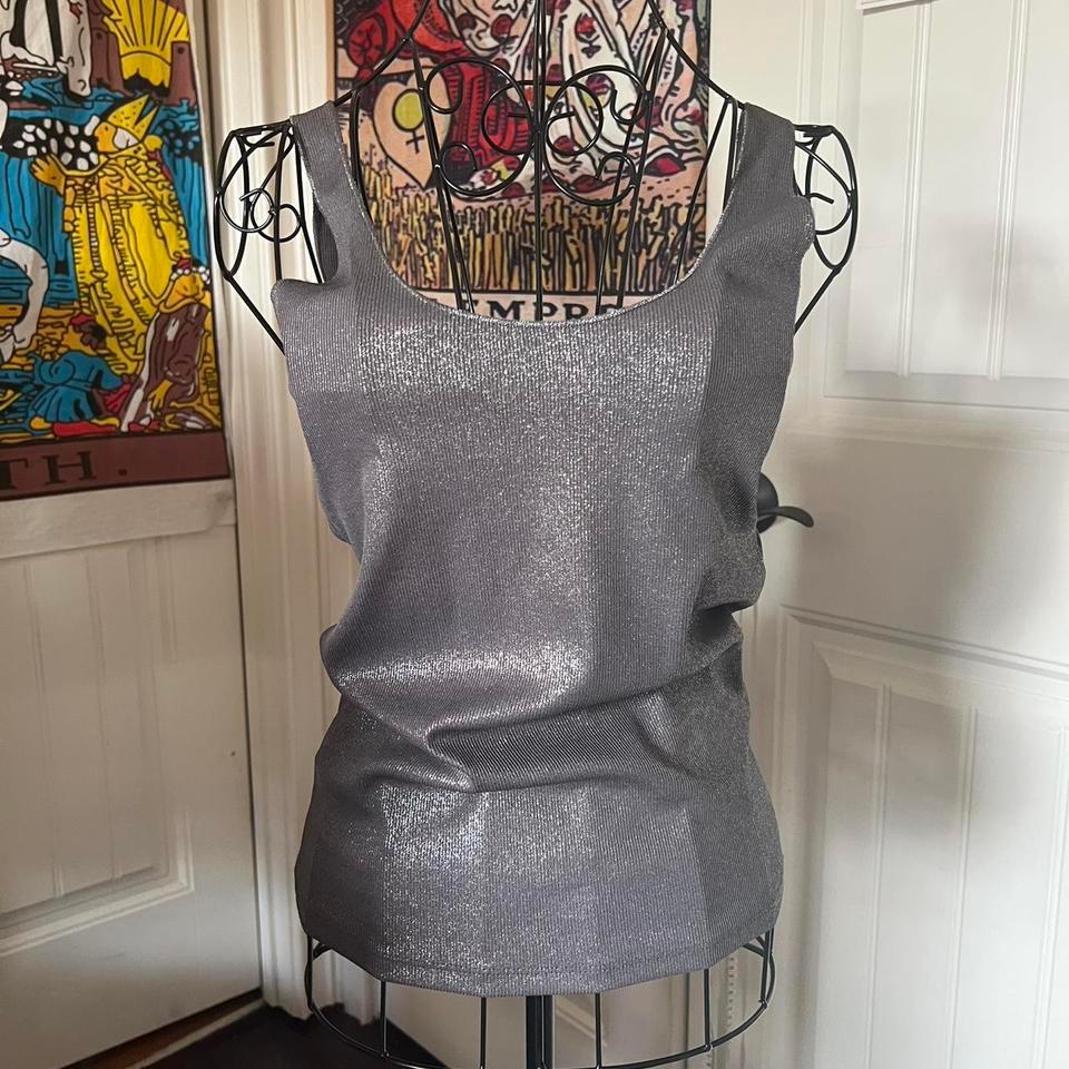Zara Silver Metallic Tank Top 3efd 2