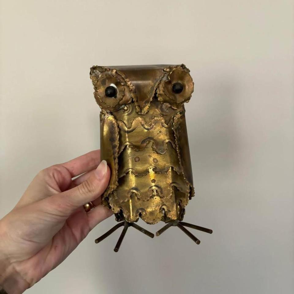 Brass Metal Mcm Brutalist Owl 9bab