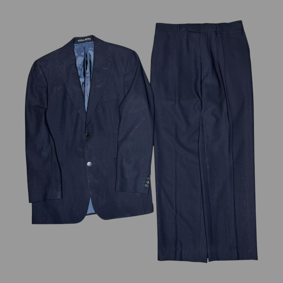 Vintage Hugo Boss Navy Suit 7b5e