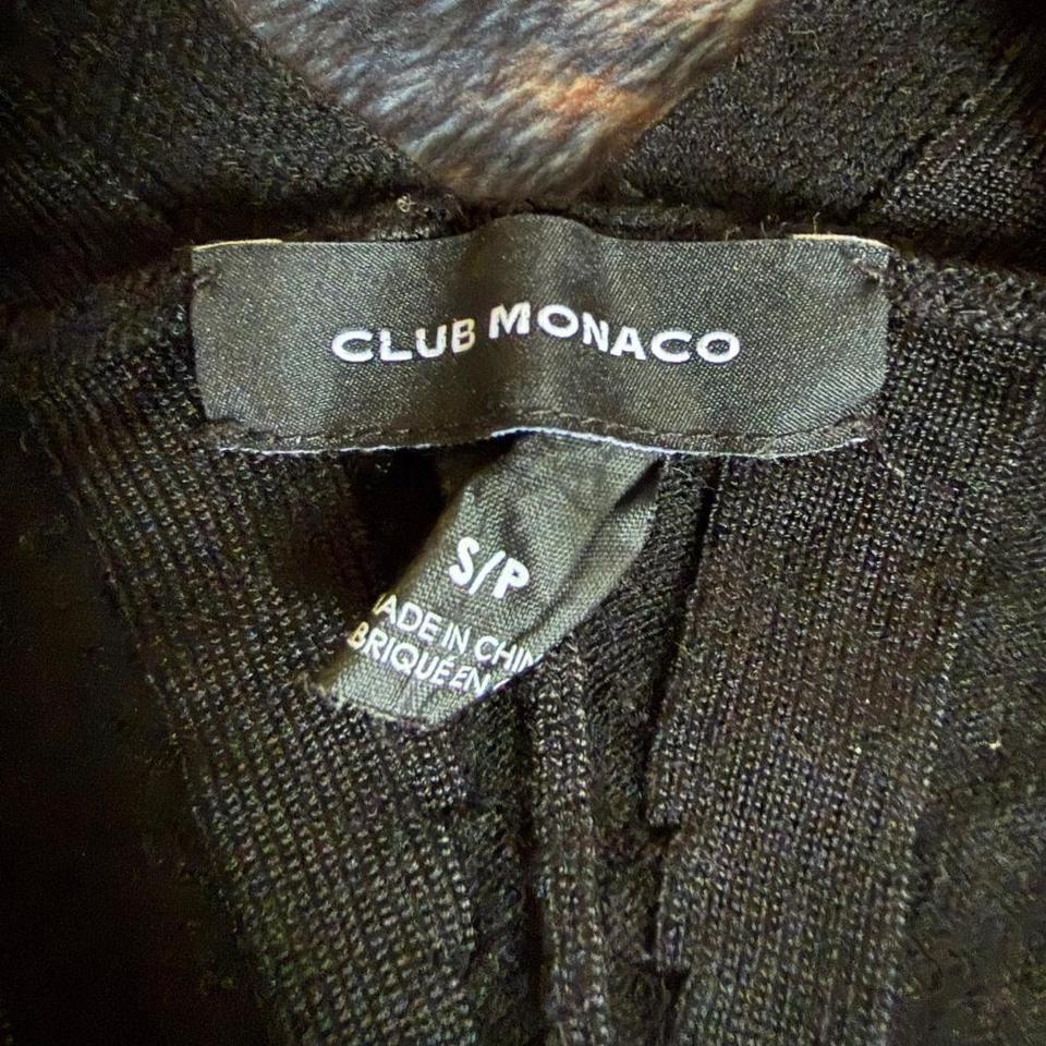 Black Striped Club Monaco Sweater C413 2