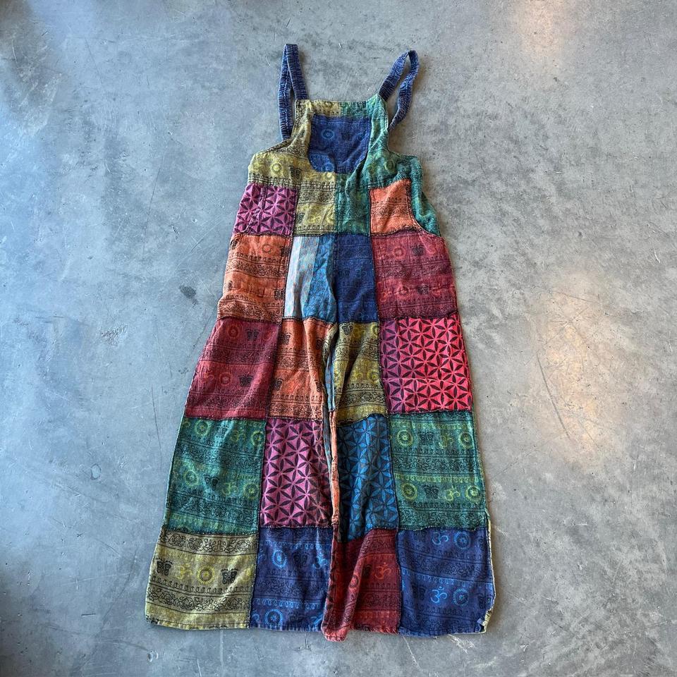 Vintage Y2k Boho Patchwork Wide D84b