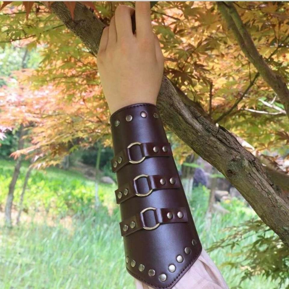 Brown Leather Medieval Wrist Guard 3874 3