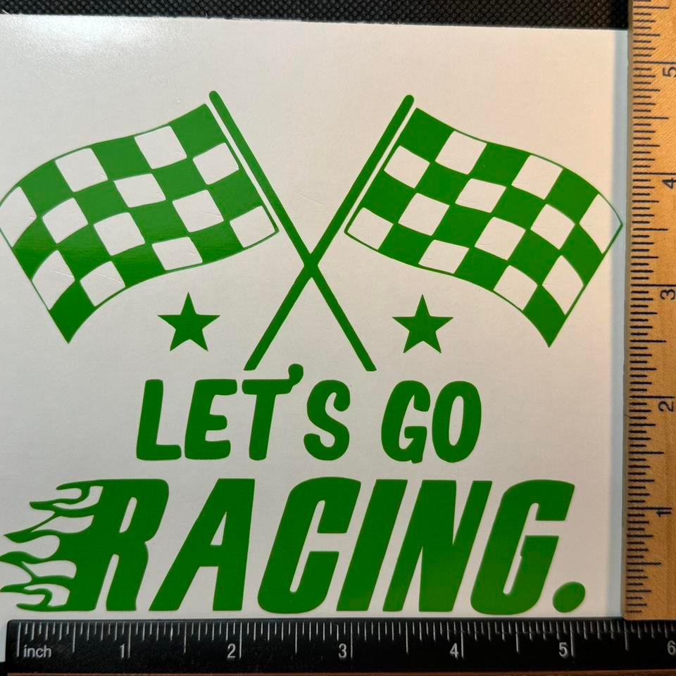 Lets Go Racing Vinyl Decal 2