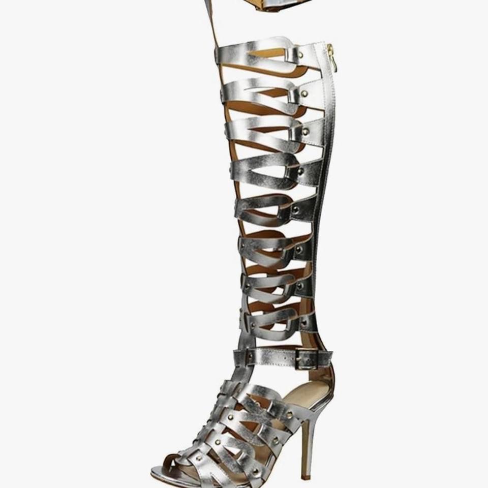 Festival Gladiator Silver Metallic Strappy 1e8c 7