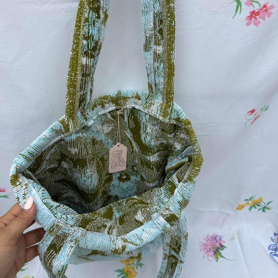Terry Cloth Tote Bag With 5