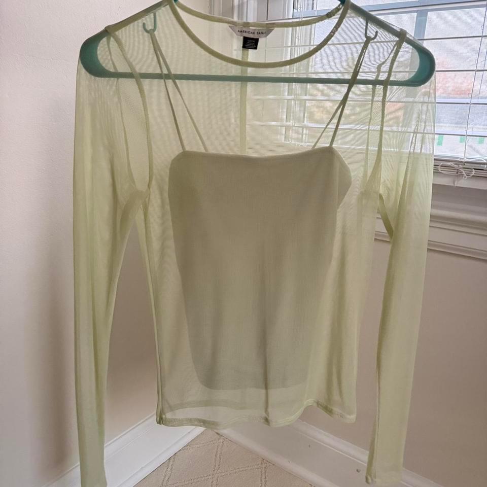 American Eagle Green Mesh Long 0be8
