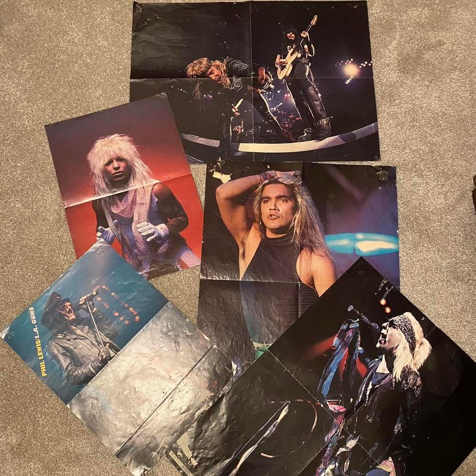 1980s Glam Metal Poster Lot 42f7