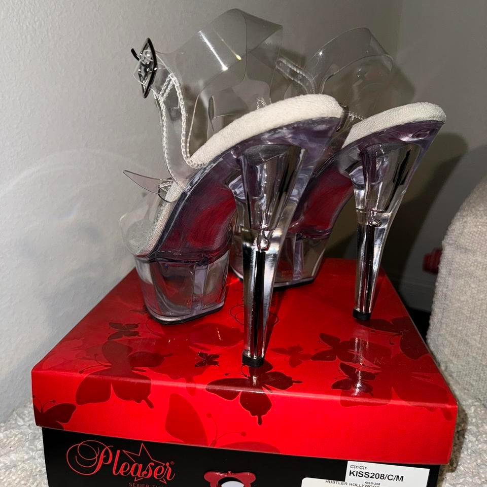 Pleaser Shoes Clear Heel Dancer 3