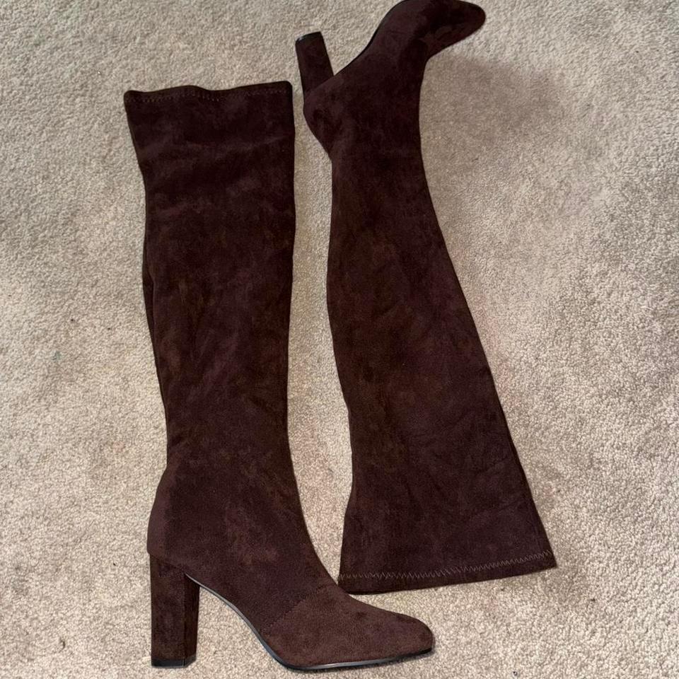 Brown Suede Knee High Boots 8f32