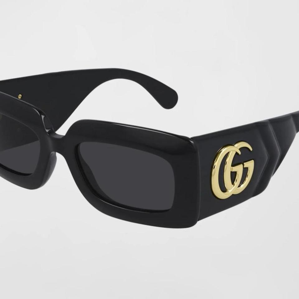 Black Gucci Sunglasses With Gold Fbf8