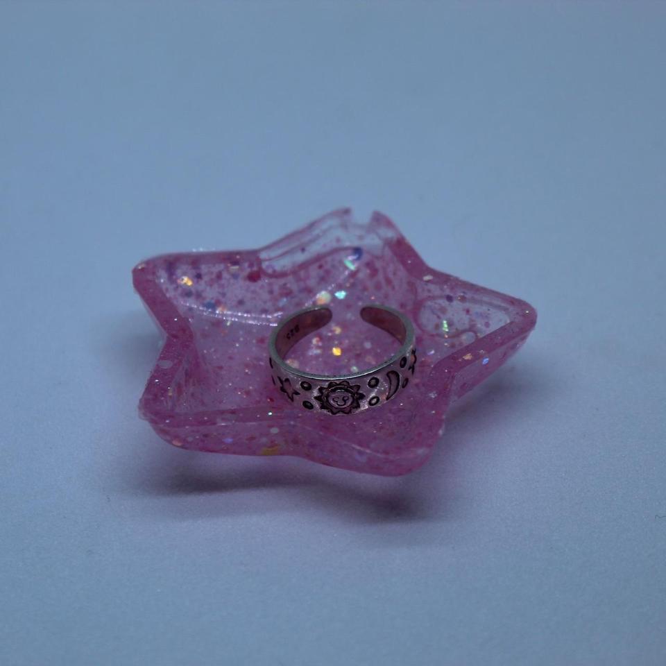 Small Pink Star Ring 0e1a