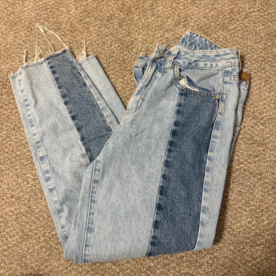 Garage Two Toned Mom Jeans