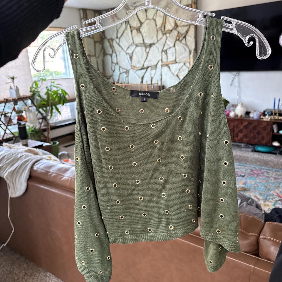 Millau Green Swing Crop Tank 948a