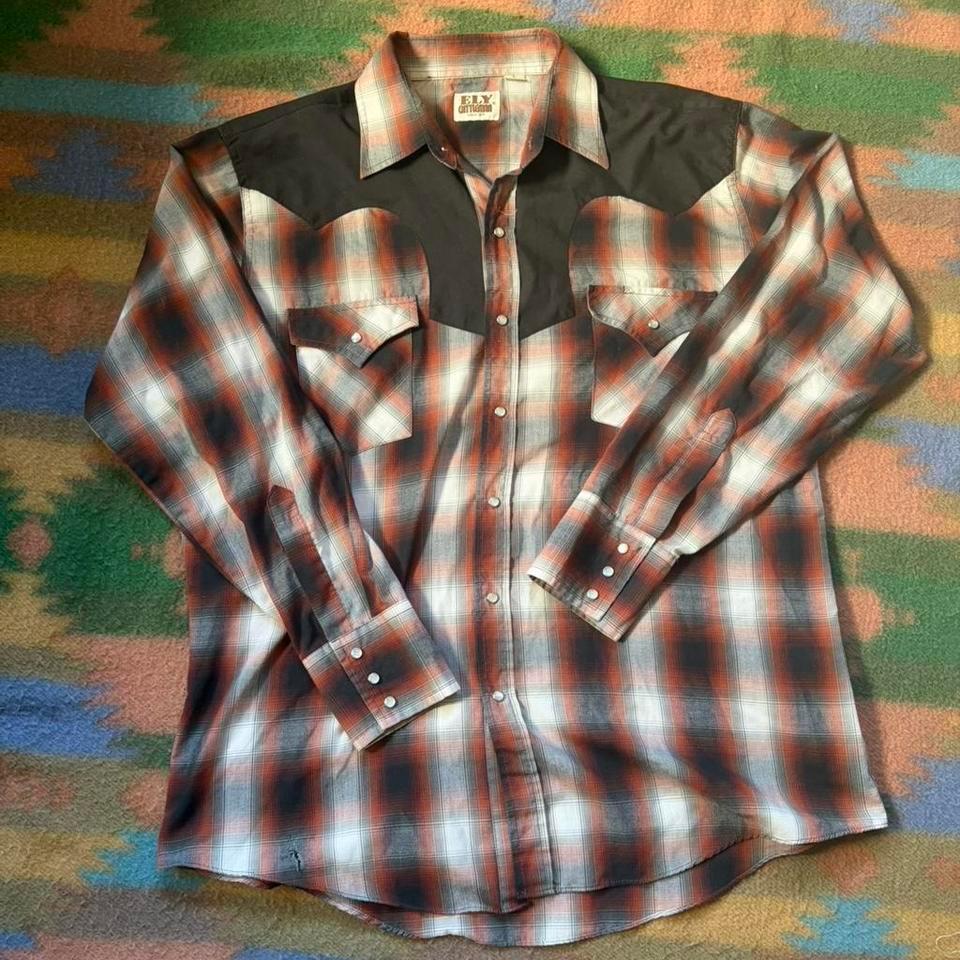 Plaid Pearl Snap Mens Western 2
