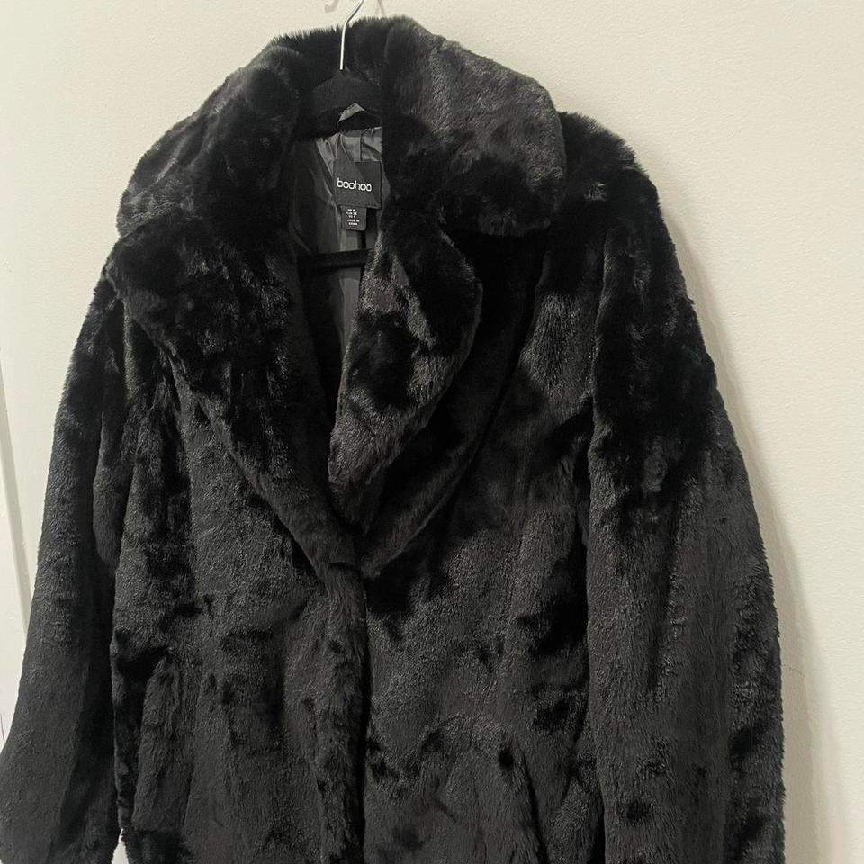 Boohoo Black Faux Fur Coat 72ec 2
