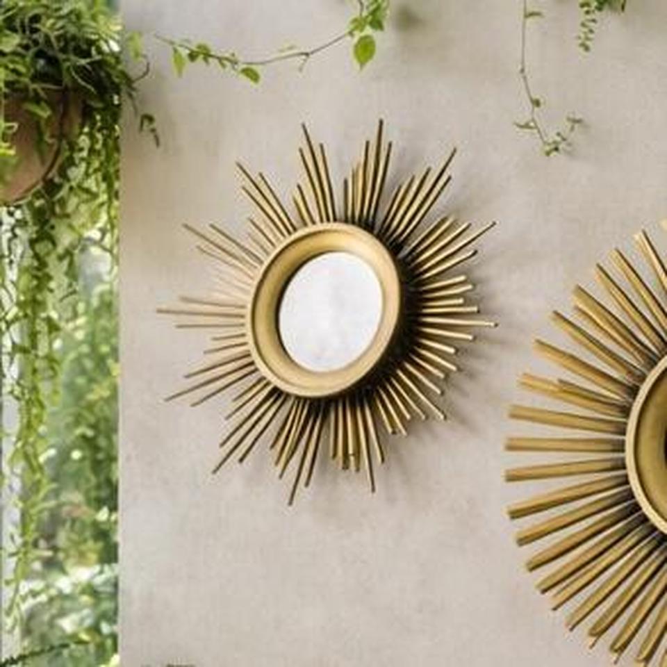 Gold Sunburst Wall Mirrors Boho A409 3