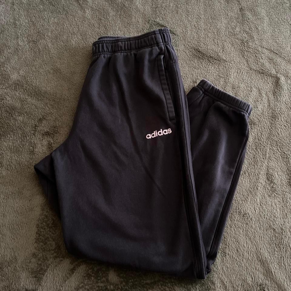 Adidas Black Joggers With White A617