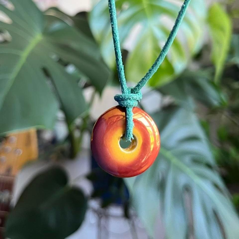 Orange And Red Ceramic Donut Dfe5 2