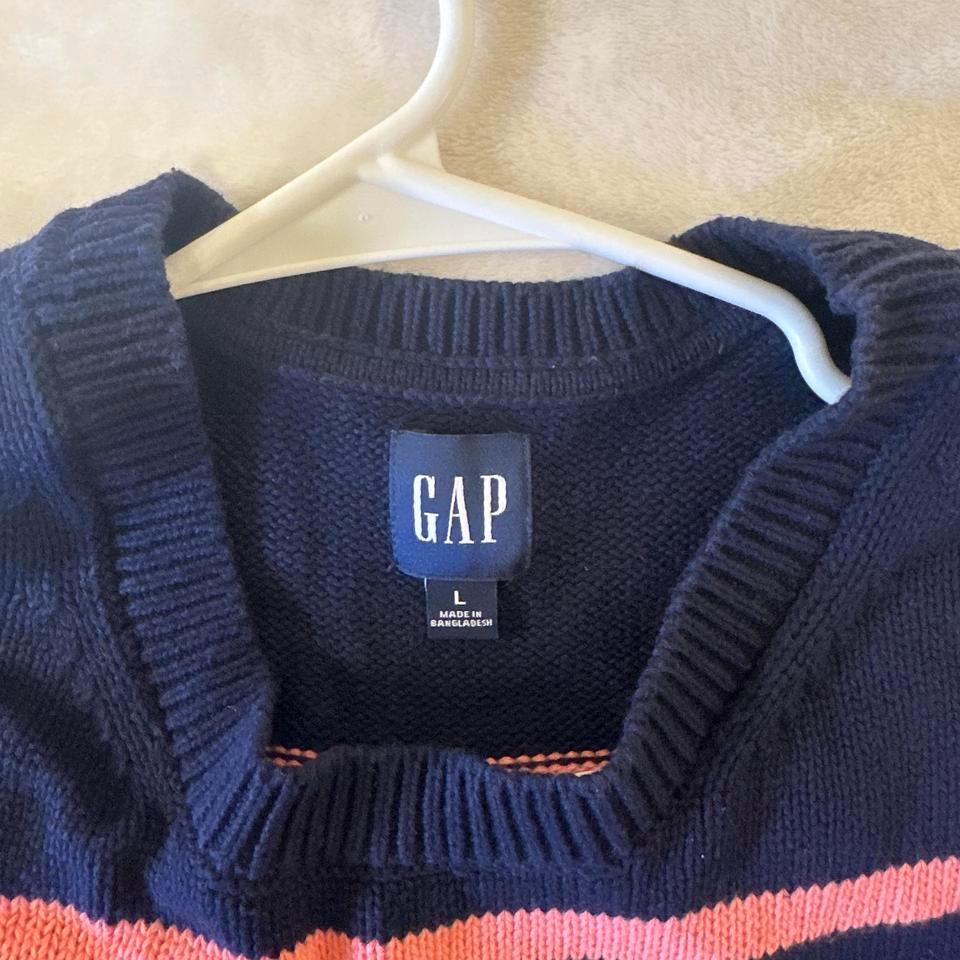 Gap Navy Blue Striped Sweater 26ea 3