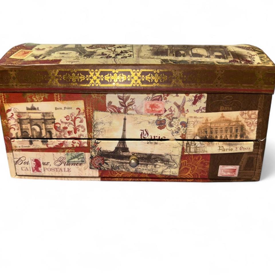 Vintage Jewelry Box With Drawers 5cd2