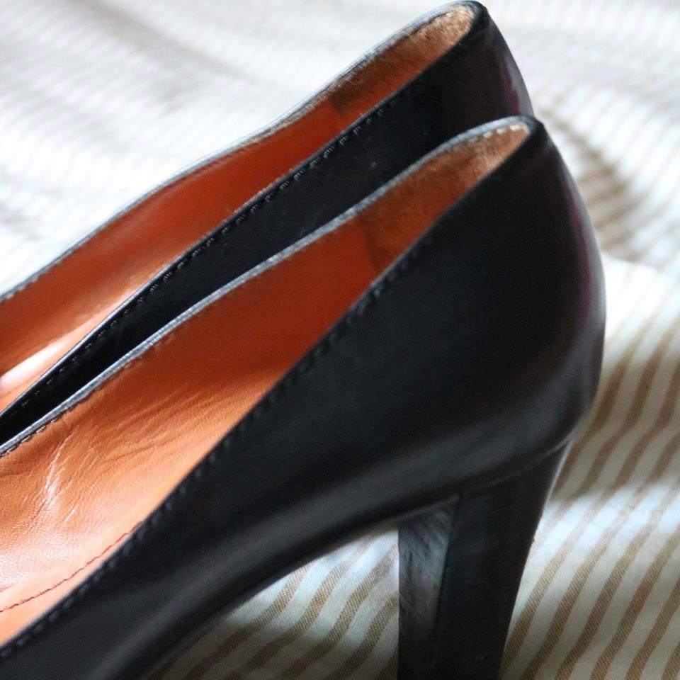 Vintage Burberry Black Leather Loafers 5484 5