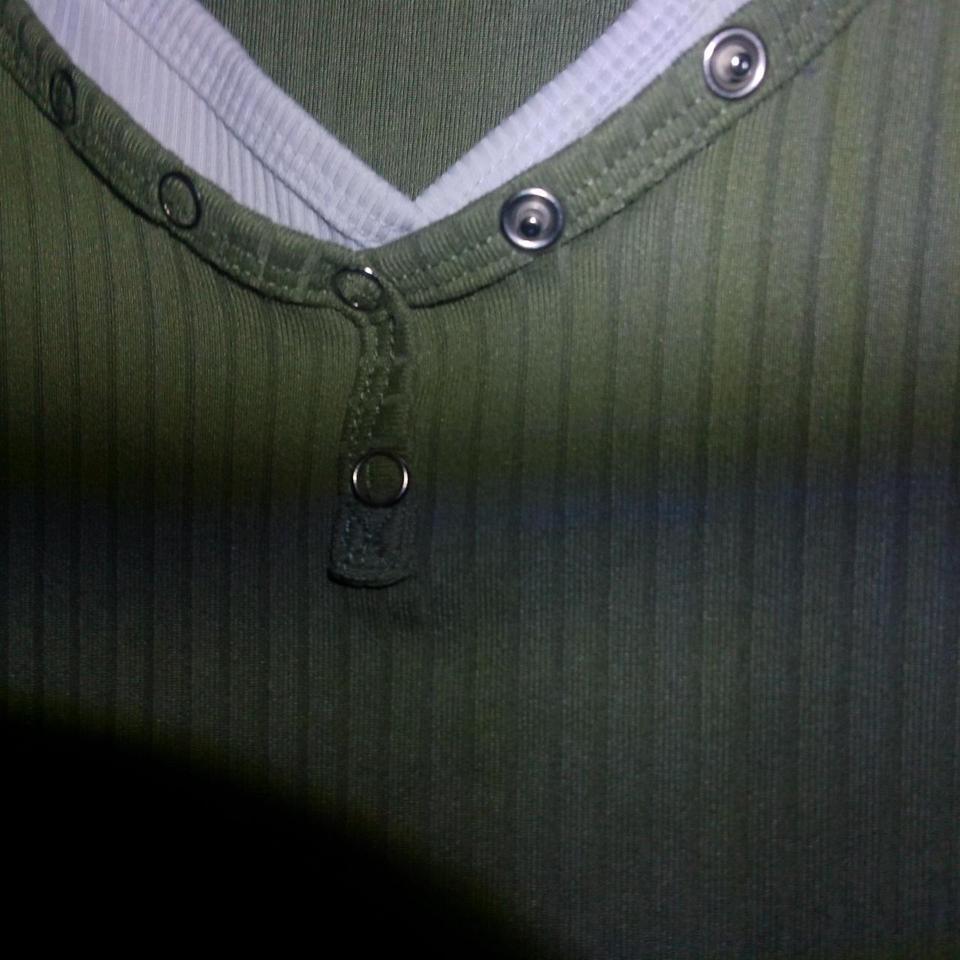 Green And White Layered Ribbed 3