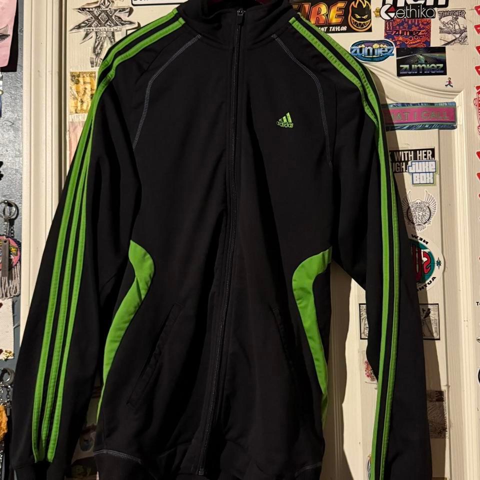 Adidas Black And Green Track 7855