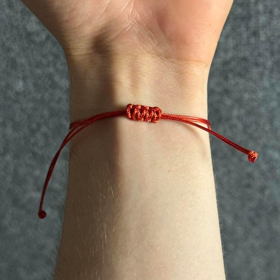 Red Cord Silver Compass Charm 4435 4