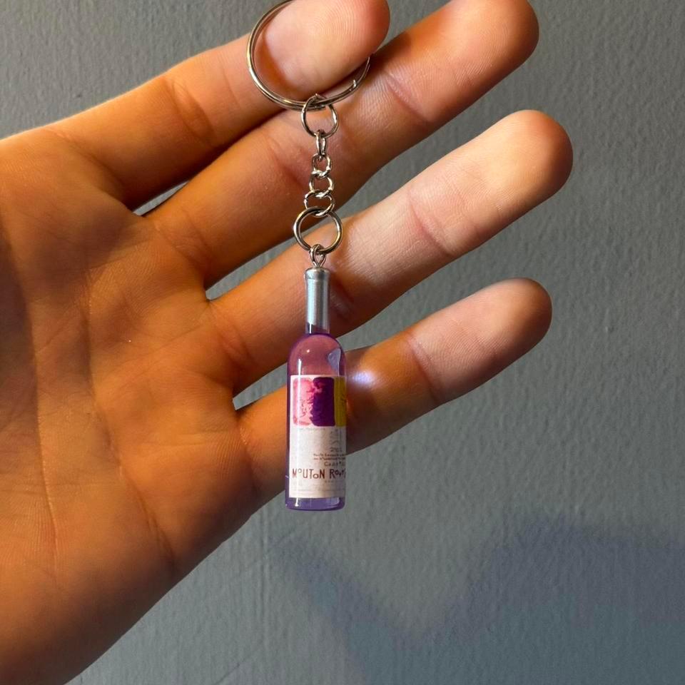 Miniature Wine Bottle Keychain Wine 7687 2
