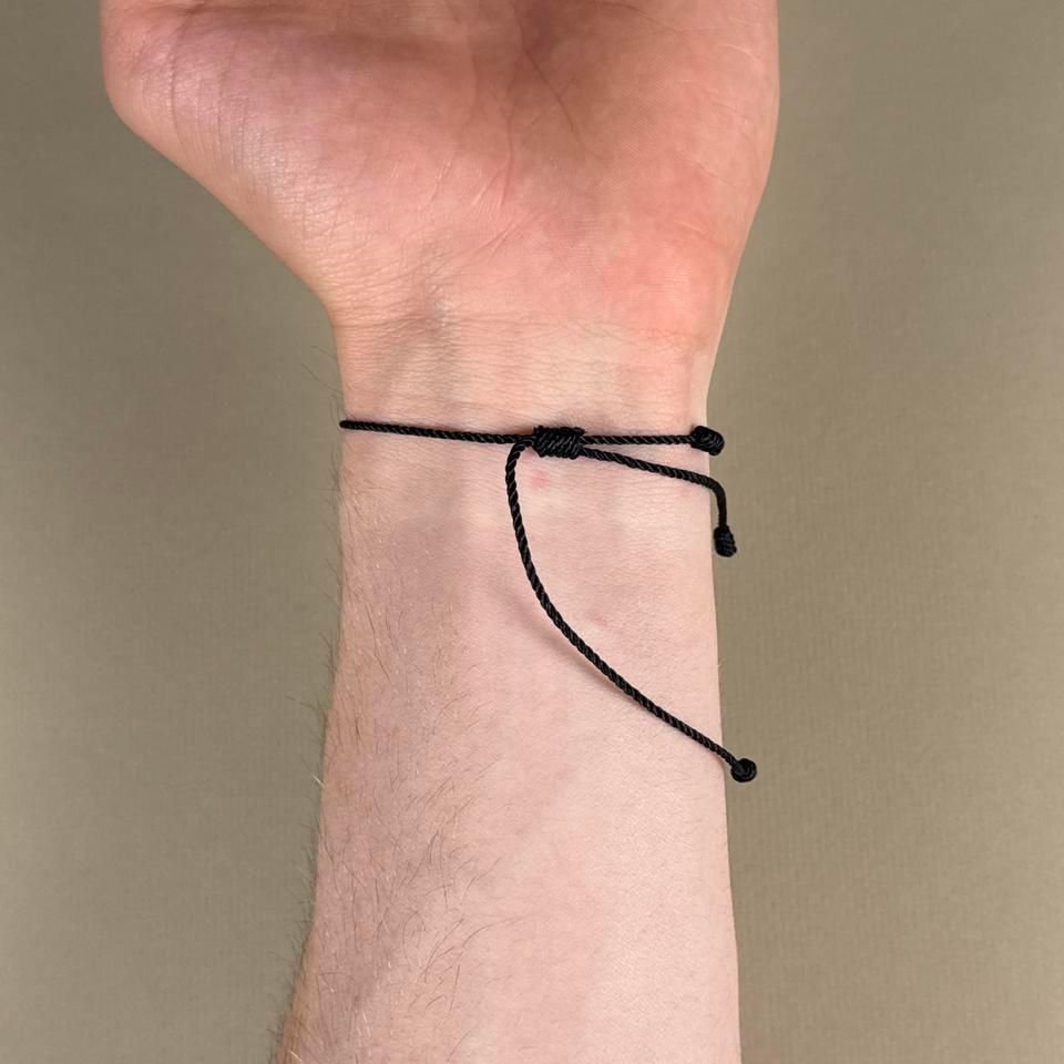 Black Cord Bracelet With Blue 16e1 5