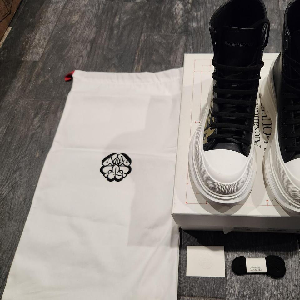 Alexander Mcqueen Leather Trainers Signature 4ef6 2