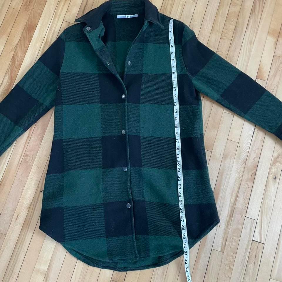Steve Madden Green Plaid Button Cf20 5