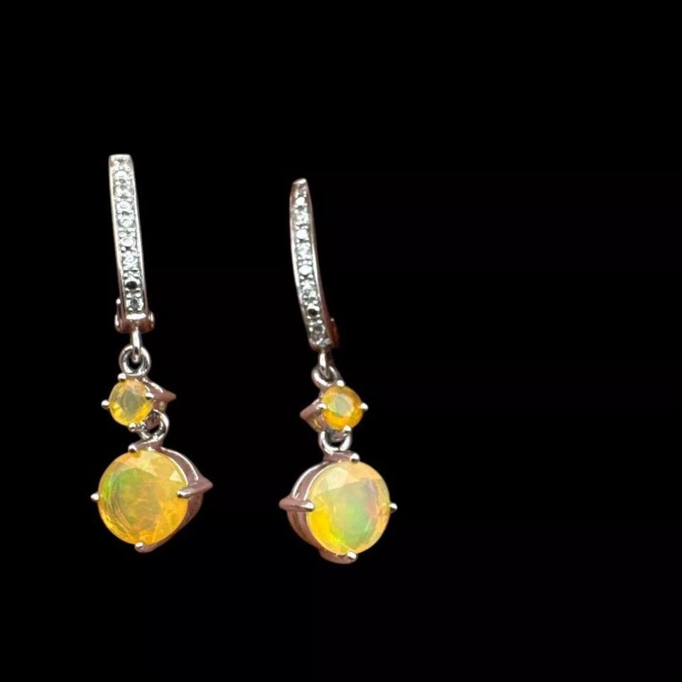 Vintage Sterling Opal Cz Cocktail 8